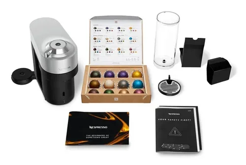De'Longhi, DeLonghi Kapselmaschine "Nespresso Vertuo Pop+ Silber"