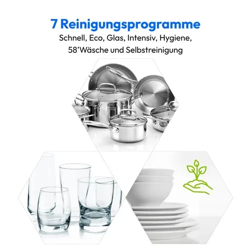 Medion, MEDION LIFE Tischgeschirrspüler DWT51 (MD 37766), 7 Reinigungsprogramme, Eimer-Funktion und Wasseranschluss, für 5 Gedecke, EasyFit Design, Touch-Bedienfeld, LED-Display