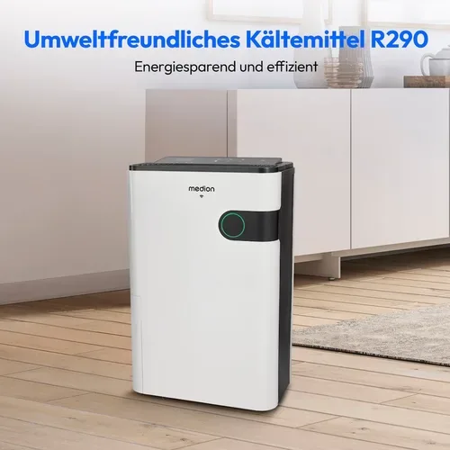 Medion, MEDION Smarter Luftentfeuchter DH30S (MD12044), Steuerung per App, Leistung max. 280W, Volumen Wassertank ca. 5L, 2 Geschwindigkeitsstufen, Touch-Bedienung
