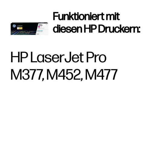 HP, HP H410AM Toner ma - HP No. 410A M, CF413A für z.B. HP Color LaserJet Pro MFP M 477 fnw, HP Color LaserJet Pro MFP M 377 dw