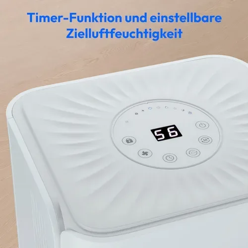 Medion, MEDION Luftentfeuchter DH10 (MD12047), Entfeuchtungsleistung 12L/Tag, Volumen Wassertank 2L, 3 Modi, 2 Geschwindigkeitsstufen, Touch-Bedienung