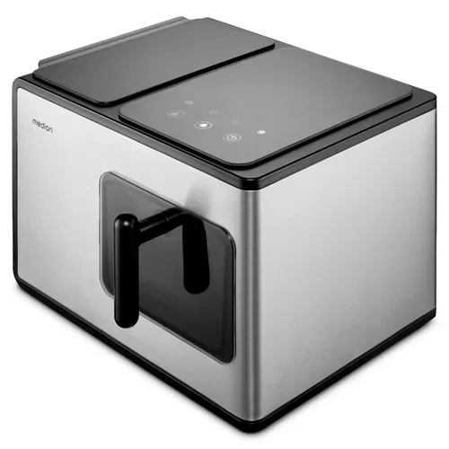 Medion, MEDION LIFE Nugget Eiswürfelbereiter MD 11960, 2 L Wassertank, schnelle Zubereitungszeit, Elektronisches Bedienfeld und LED Display, Herausnehmbarer Eiswürfelkorb, Selbstreinigung