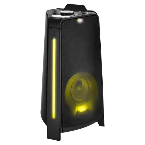 Medion, MEDION LIFE® P61552 Partylautsprecher, tragbares Bluetooth® Soundsystem mit PLL-UKW Stereo Radio, raumfüllender Klang dank innovativem Designs, TWS-Funktion, verschiedene Lichteffekte, 2 x 22 W RMS