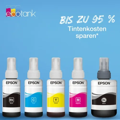 Epson, Epson E774BK Druckerpatronen bk - Epson No. 774BK, C13T774140 für z.B. Epson EcoTank ET -4550, Epson EcoTank L 655, Epson EcoTank ET -3600