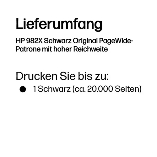 HP, HP H982X Toner XL black - HP No. 982X, T0B30A für z.B. HP PageWide Enterprise Color 765 dn, HP PageWide Enterprise Color Flow MFP 785 z plus