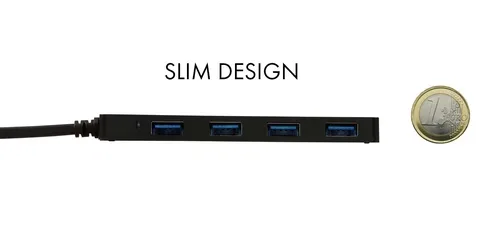 i-tec, i-tec C31HUB404 USB-Hub 4 Port USB-A USB 3.0 5 GBit/s mit USB-C® Stecker Schwarz C31HUB404