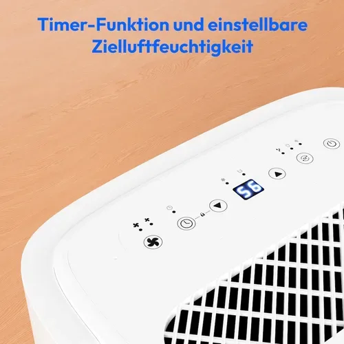 Medion, MEDION Luftentfeuchter DH20 (MD12048), Entfeuchtungsleistung 20L/Tag, Volumen Wassertank 5,4L, 3 Modi, 2 Geschwindigkeitsstufen, Touch-Bedienung