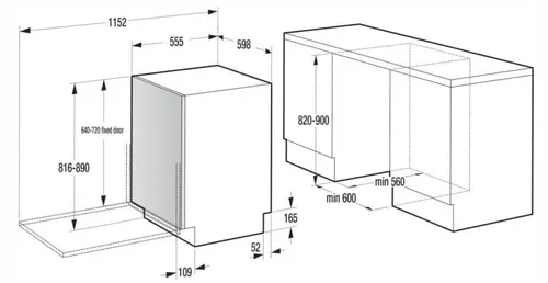 Hisense, Hisense HV 663A65 Geschirrspüler – Einbau Geschirrspüler 60 cm vollintegriert
