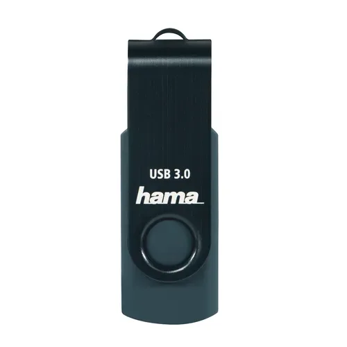 Hama, HAMA USB-Stick Rotate 182465 3.0, 128GB, 90MB/s, Petrol