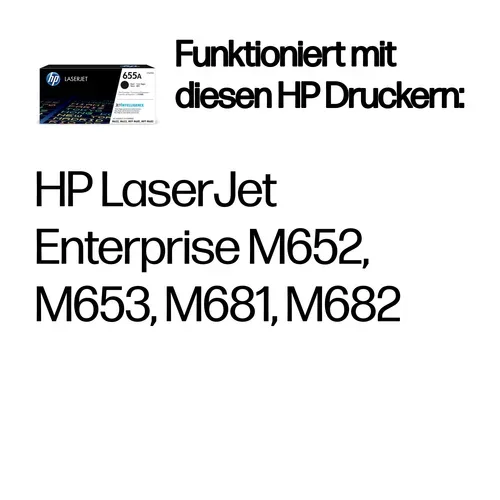 HP, HP H655ABK Toner schwarz - HP No. 655A BK, CF450A für z.B. HP Color LaserJet Enterprise Flow MFP M 681 dh, HP Color LaserJet Enterprise M 652