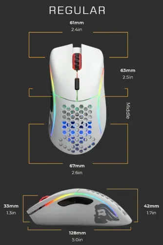Glorious PC Gaming Race, Glorious Model D Gaming Mouse - matte white