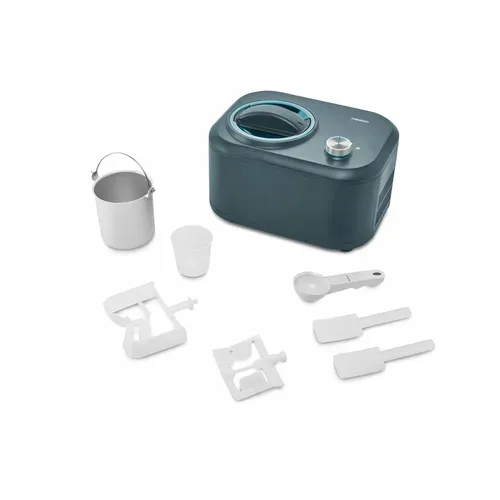 Medion, MEDION LIFE Eismaschine MD 10169, Kapazität für 1 L Eis, kein Vorkühlen notwendig, entnehmbarer Aluminium-Eisbehälter, geeignet für die Zubereitung von Eiscreme, Frozen Yoghurt & Sorbet