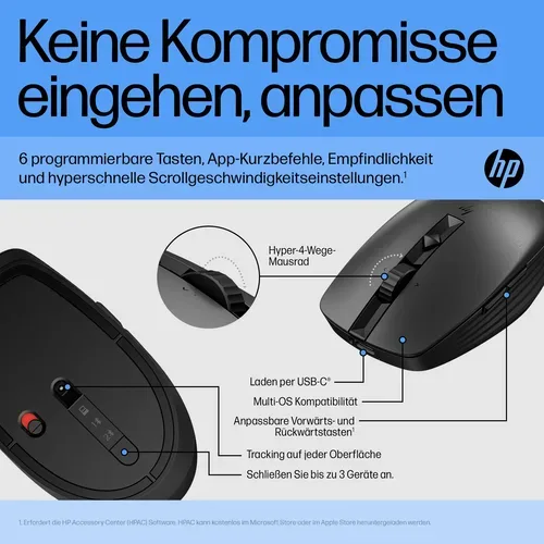 HP, HP 710 Wiederaufladbare geräuschlose Maus