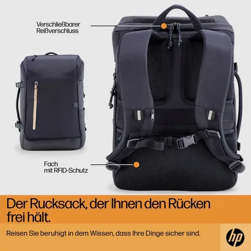 HP, HP Travel 25 L 15,6 Zoll Laptop-Rucksack (Iron Grey)