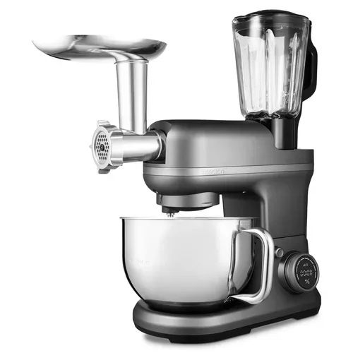 Medion, MEDION LIFE® 4-in-1 Digitale Küchenmaschine MD18440, 1.200 W, 8 Geschwindigkeitsstufen, Digitales Sensor-Touch-Display, umfangreiches Zubehör