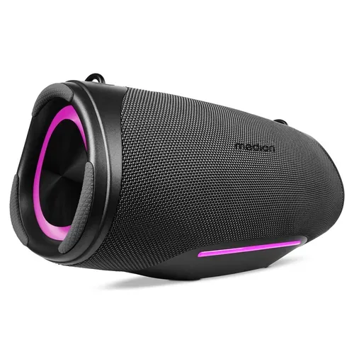 Medion, MEDION LIFE P61762 Tragbarer Bluetooth® Lautsprecher L anthrazit, Dual Illuminated & Lightstrip (RGB-Lichteffekte), Bluetooth® 5.3, integrierter Akku mit bis zu 47 Stunden Laufzeit, robustes & mobiles Design, 2 x 25 W RMS