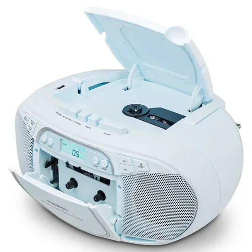 Medion, MEDION LIFE E66476 Tragbare CD-Boombox, CD-Player, Kassettendeck, FM-Radio, USB-MP3-Wiedergabe, 30 Senderspeicher, Batteriebetrieb
