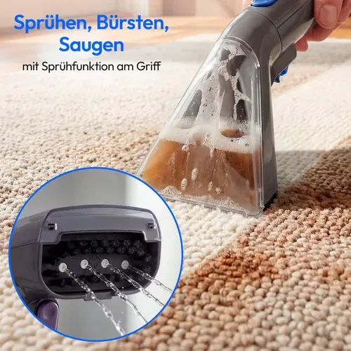 Medion, MEDION X10 UC Polster- und Teppichreiniger (MD100123), 3 Reinigungsmodi, 12 kPa Saugkraft, 1250 ml Frischwassertank, 950 ml Schmutzwassertank, IPX4, mit Tragegriff und Rollen