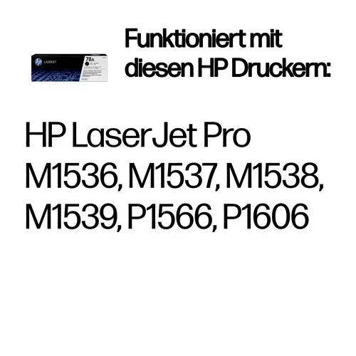 HP, HP H78ABK Toner bk - HP No. 78A BK, CE278A für z.B. HP LaserJet P 1566, HP LaserJet P 1567, HP LaserJet P 1568, HP LaserJet P 1569