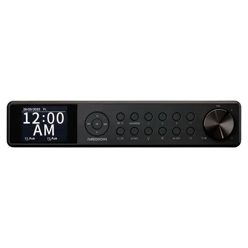Medion, MEDION LIFE P66750 DAB+ Premium Küchenradio schwarz, 6,1 cm (2,4'') TFT-Farbdisplay, DAB+/PLL-UKW Radio, Bluetooth® 5.0, LED-Beleuchtung, 2 x 3 W RMS