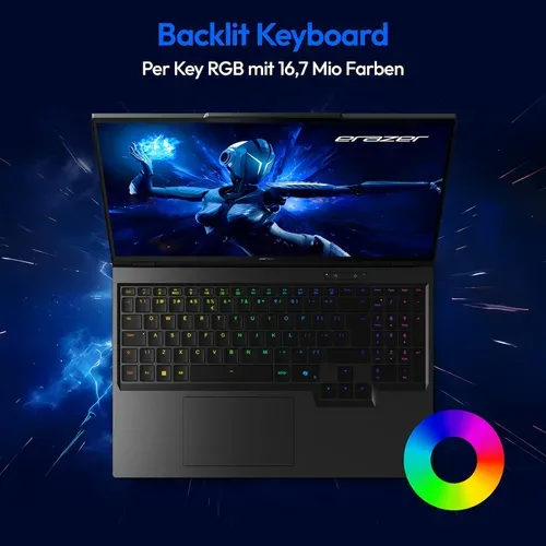ERAZER, ERAZER ERAZER Beast 16 X1 Ultimate High-End Gaming Laptop, Intel® Core? Ultra 9 Prozessor 275HX, Windows 11 Home, 40,6 cm (16?) Mini LED Vivid Display mit 300Hz, RTX 5090, 2 TB PCIe SSD, 32 GB RAM