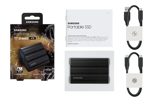 Samsung, Samsung - Externe SSD T7 Shield, Schwarz, 4 TB