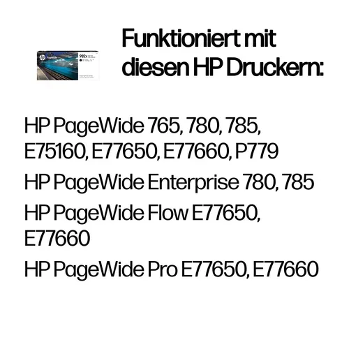 HP, HP H982X Toner XL black - HP No. 982X, T0B30A für z.B. HP PageWide Enterprise Color 765 dn, HP PageWide Enterprise Color Flow MFP 785 z plus