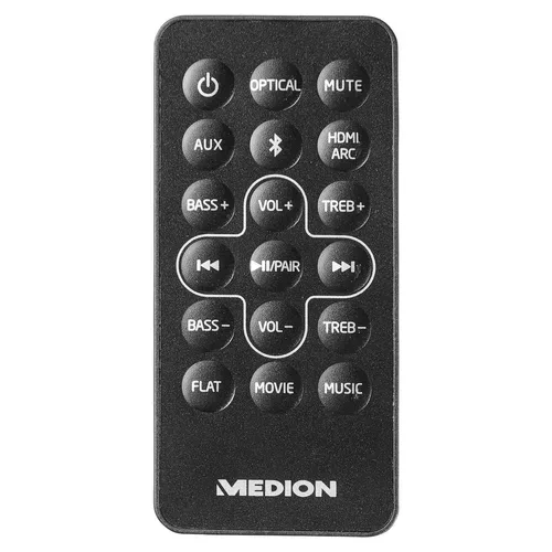 Medion, MEDION LIFE P61450 2.1 Soundbar, perfekte Ergänzung für den TV, 2-in1 - flexibel aufstellbar, Bluetooth® 5.3, kraftvolle 2 x 30 W + 60 W (RMS) Funk-Subwoofer