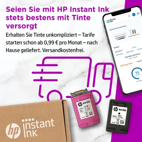 Hewlett Packard, HEWLETT PACKARD Envy 6010 All-in-One Drucker, Bluetooth® 5.0, Dual-Band WiFi, Drucken, Kopieren, Scannen, Wireless- und HP Smart App geeignet