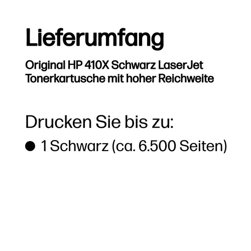 HP, HP H410XBK Toner XL bk - HP No. 410X BK, CF410X für z.B. HP Color LaserJet Pro MFP M 477 fnw, HP Color LaserJet Pro MFP M 377 dw