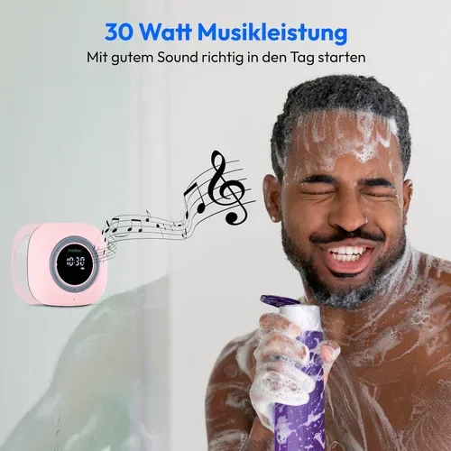 Medion, MEDION LIFE S66884 Duschradio, LED-Display, UKW-Radio, IPX6 Schutz, Bluetooth® 5.0, 30 W Ausgangsleistung (3 W RMS)