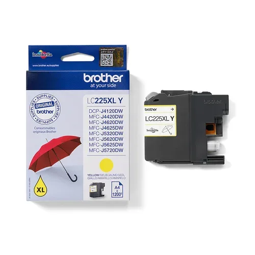 Brother, Brother B225XLY Druckerpatronen XL ye - Brother LC-225XLY für z.B. Brother DCPJ 4120 DW, Brother MFCJ 5320 DW, Brother MFCJ 5620 DW