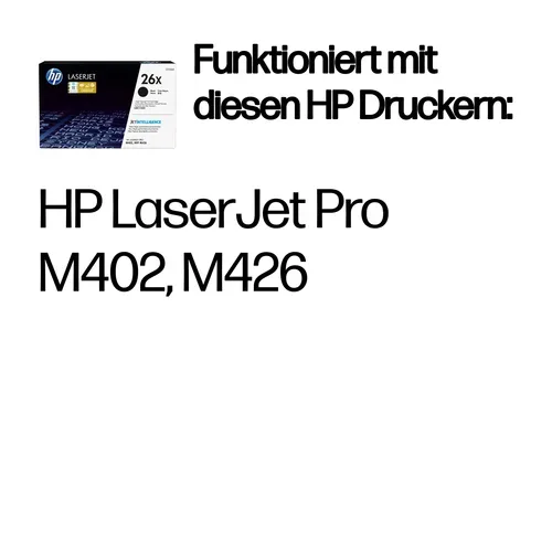 HP, HP H26X Toner XL bk - HP No. 26X, CF226X für z.B. HP LaserJet Pro M 402 d, HP LaserJet Pro M 402 dn, HP LaserJet Pro M 402 dw