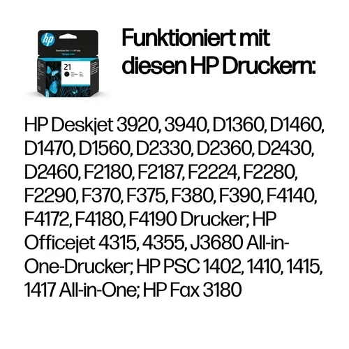 undefined, , Tinte Nr. 21 (C9351AE) Black (BK), Schwarz, One Size