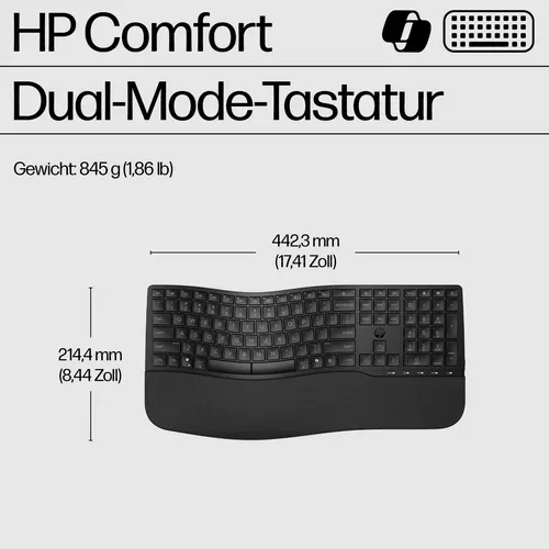HP, HP 680 Comfort Dual-Mode-Tastatur