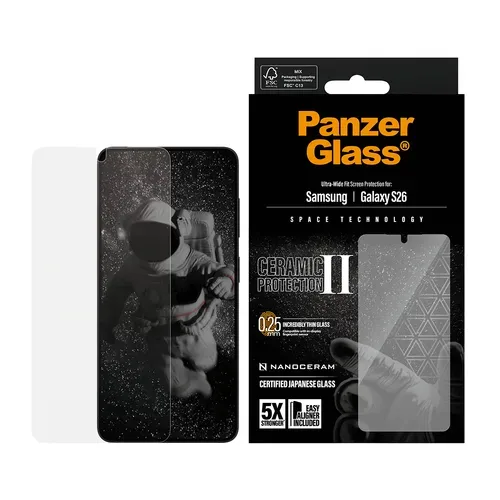 Care By Panzerglass, CARE by PanzerGlass Displayschutzglas "Ultra-Wide Fit Screen Protector" für Samsung Galaxy S26 Displayschutzfolie, Schutzfolie, Bildschirmschutz, kratz- & stossfest
