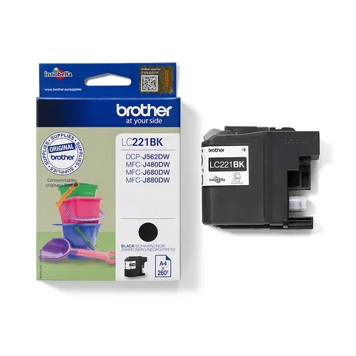 Brother, Brother B221BK Druckerpatronen bk - Brother LC-221BK für z.B. Brother DCPJ 562 DW, Brother MFCJ 880 DW, Brother MFCJ 480 DW, Brother MFCJ 1100