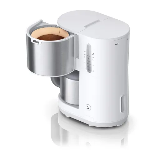 Braun, Braun KF 1505 WH Kaffeemaschine Edelstahl, Weiß