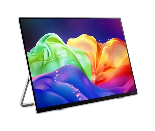 undefined, Acer PE0 PE160WUT, tragbarer OLED Touch Monitor, 16 Zoll WQXGA+ 2880 x 1800, 120 Hz, HDR10, Adaptive-Sync, USB-C, HDMI, Silber