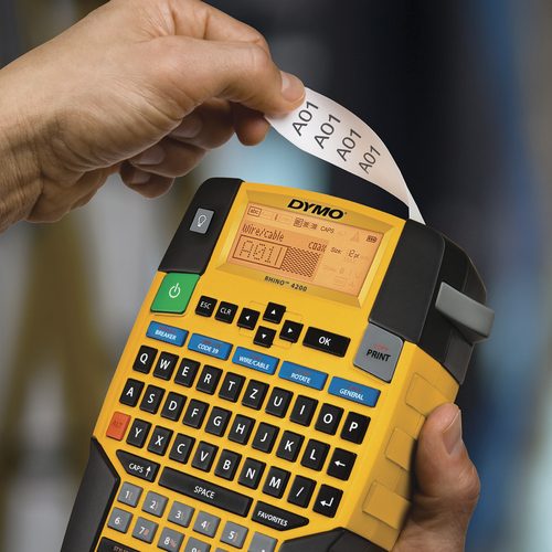 Dymo, DYMO RHINO 4200 Kit Beschriftungsgerät Geeignet für Schriftband: IND 6 mm, 9 mm, 12 mm, 19 mm