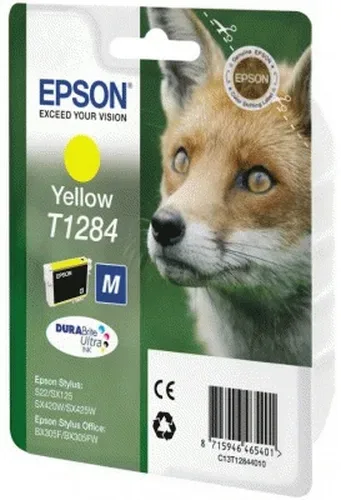 Epson, Epson E128 Druckerpatronen ye - Epson T1284 y, C13T12844011 für z.B. Epson Stylus SX 230, Epson Stylus SX 235 W, Epson Stylus Office BX 305 F