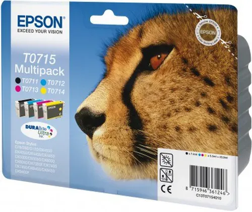 Epson, Epson E715 Druckerpatronen XL bk - Epson T0715, C13T07154010 für z.B. Epson Stylus DX 7400, Epson Stylus SX 210, Epson Stylus D 120