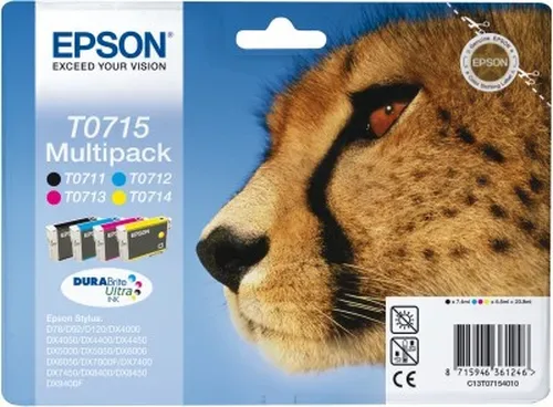 Epson, Epson E715 Druckerpatronen XL bk - Epson T0715, C13T07154010 für z.B. Epson Stylus DX 7400, Epson Stylus SX 210, Epson Stylus D 120