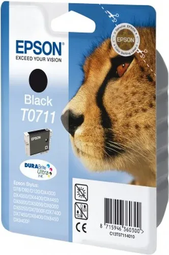 Epson, Epson E711bk Druckerpatronen XL bk - Epson T0711 bk, C13T07114010 für z.B. Epson Stylus DX 7400, Epson Stylus SX 210, Epson Stylus D 120