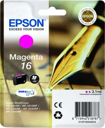 Epson, Epson E16m Druckerpatronen ma - Epson No. 16 m, C13T16234010 für z.B. Epson WorkForce WF -2010 W, Epson WorkForce WF -2500