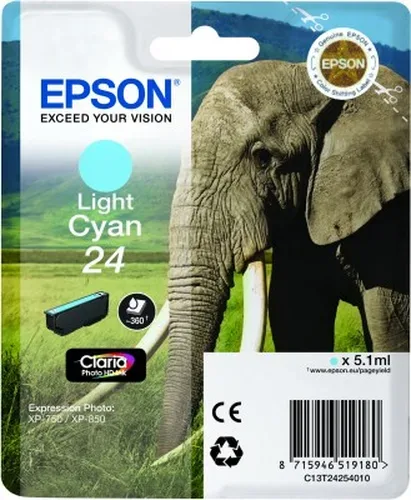 Epson, Epson E24lc Druckerpatronen cyli - Epson No. 24 lc, C13T24254010 für z.B. Epson Expression Photo XP -55, Epson Expression Photo XP -750