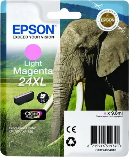 Epson, Epson E24XLlm Druckerpatronen XL mali - Epson No. 24XL lm, C13T24364010 für z.B. Epson Expression Photo XP -55, Epson Expression Photo XP -750