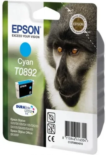 Epson, Epson E892c Druckerpatronen cy - Epson T0892 c, C13T08924011 für z.B. Epson Stylus SX 210, Epson Stylus Office BX 300 F, Epson Stylus S 20
