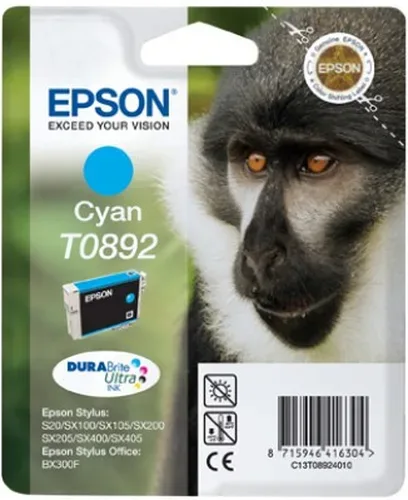 Epson, Epson E892c Druckerpatronen cy - Epson T0892 c, C13T08924011 für z.B. Epson Stylus SX 210, Epson Stylus Office BX 300 F, Epson Stylus S 20
