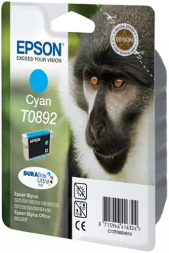 Epson, Epson E892c Druckerpatronen cy - Epson T0892 c, C13T08924011 für z.B. Epson Stylus SX 210, Epson Stylus Office BX 300 F, Epson Stylus S 20